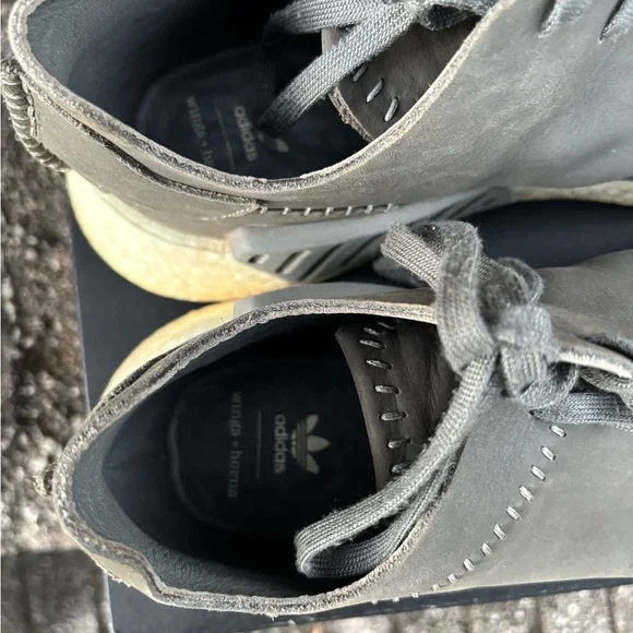 Adidas Wings+Horns NMD_R2 Grey Leather Ash Size 11.5 - Picture 9 of 11